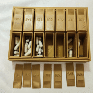 Caixa Organizadora De Cápsulas, Medicamento E Suplementos