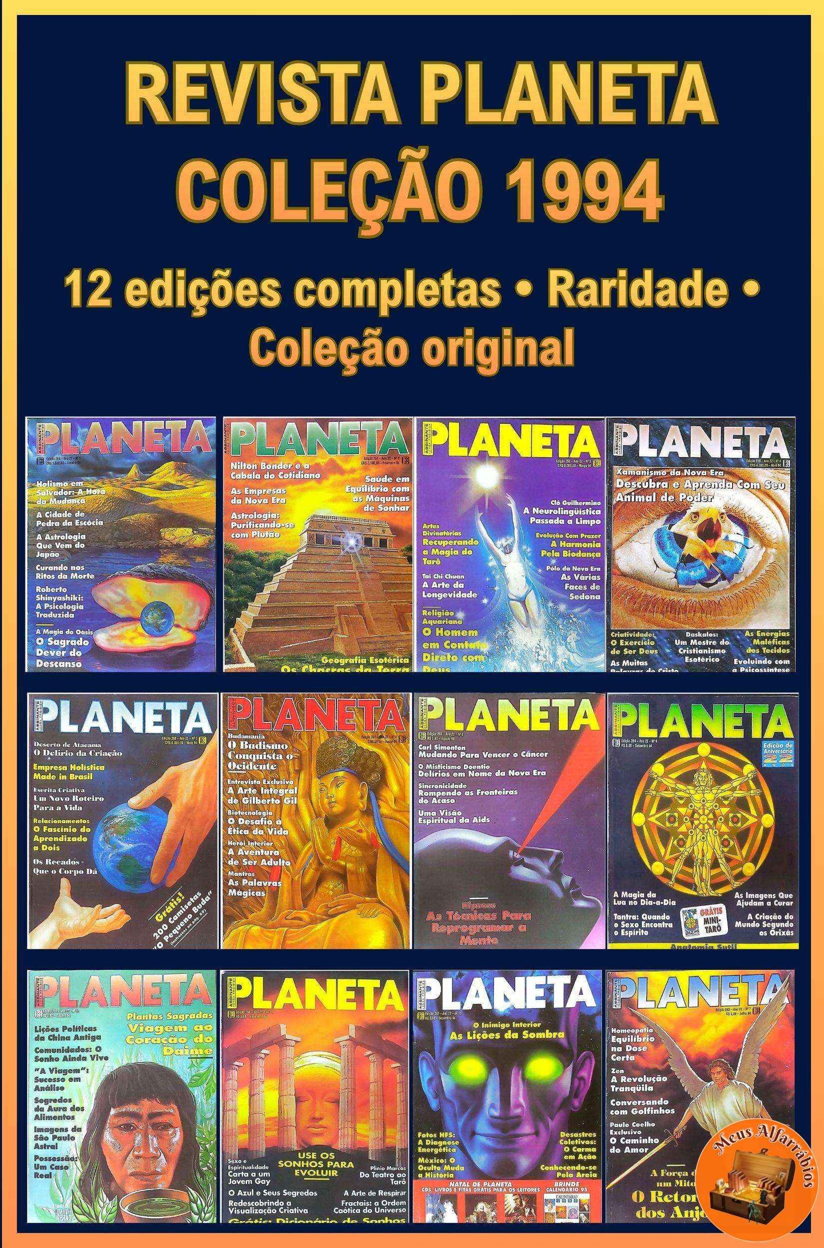 Revista Planeta 1994 – Coleção 1994 – Ano Completo – 12 edições -